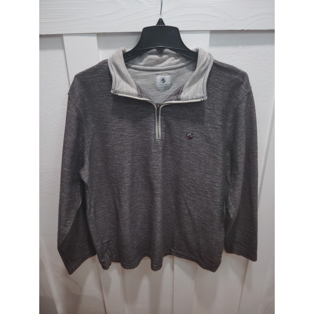 Southern Proper Gray 1/4 Zip Pullover Sweatshirt Elbow Patches Sz XL